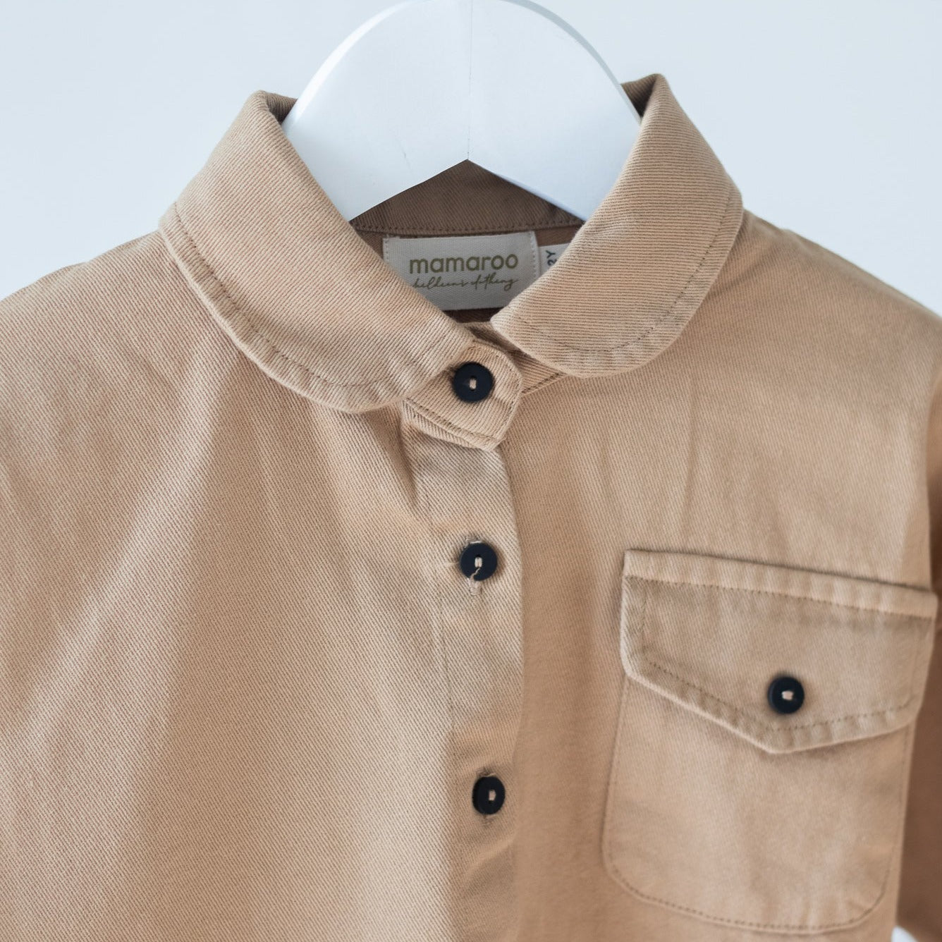 My denim shacket - mocha