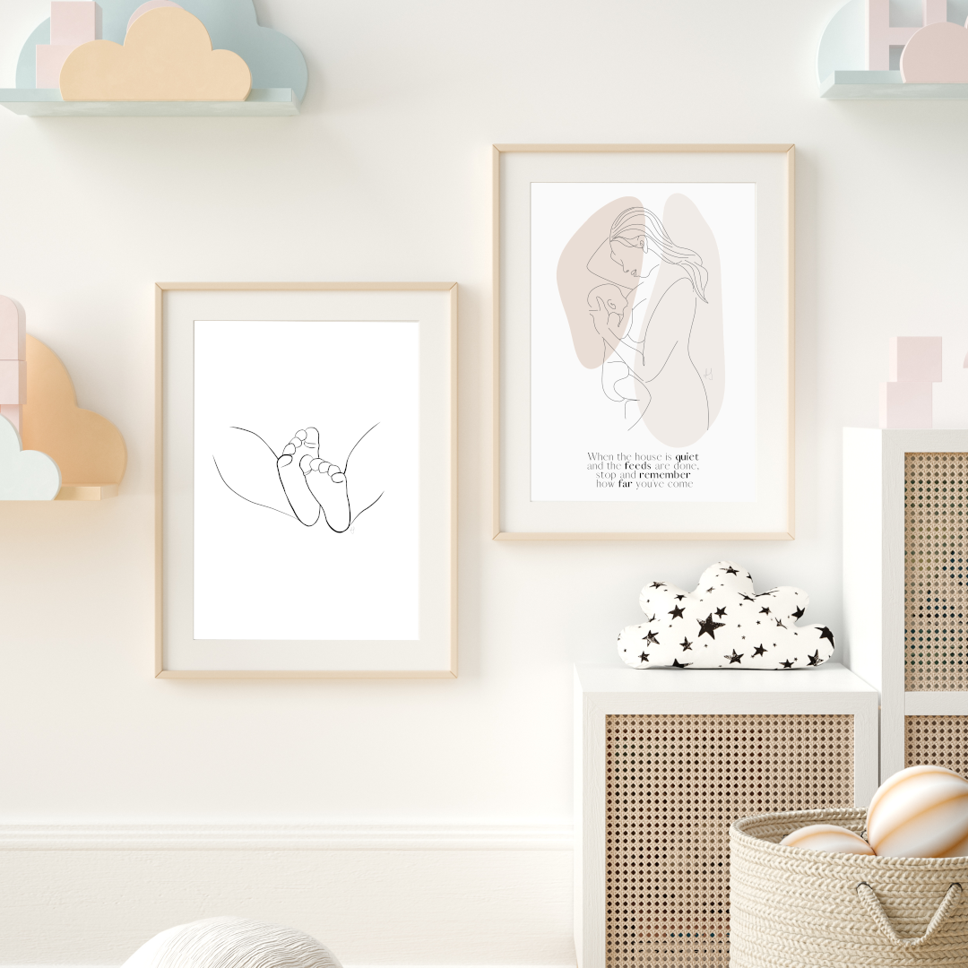 Teeny tiny toes - print