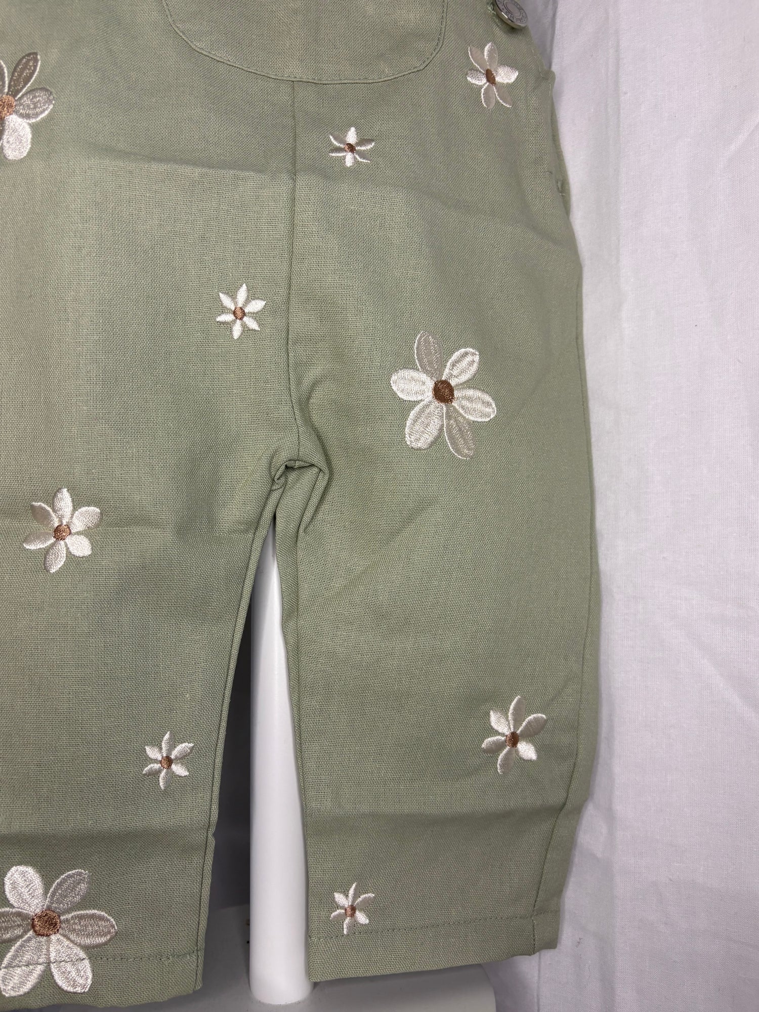 Sage Floral Dungarees