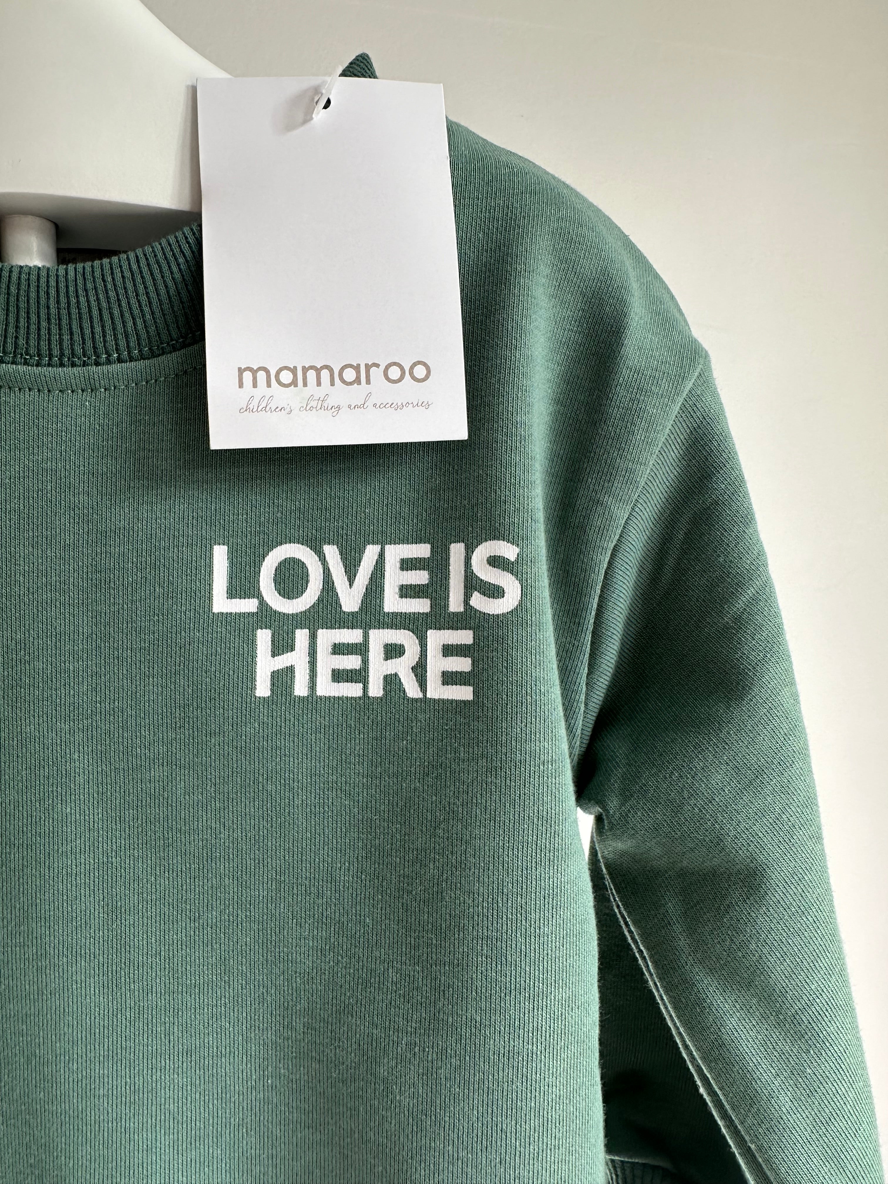 Love Is Here Jumper (Pine Green)