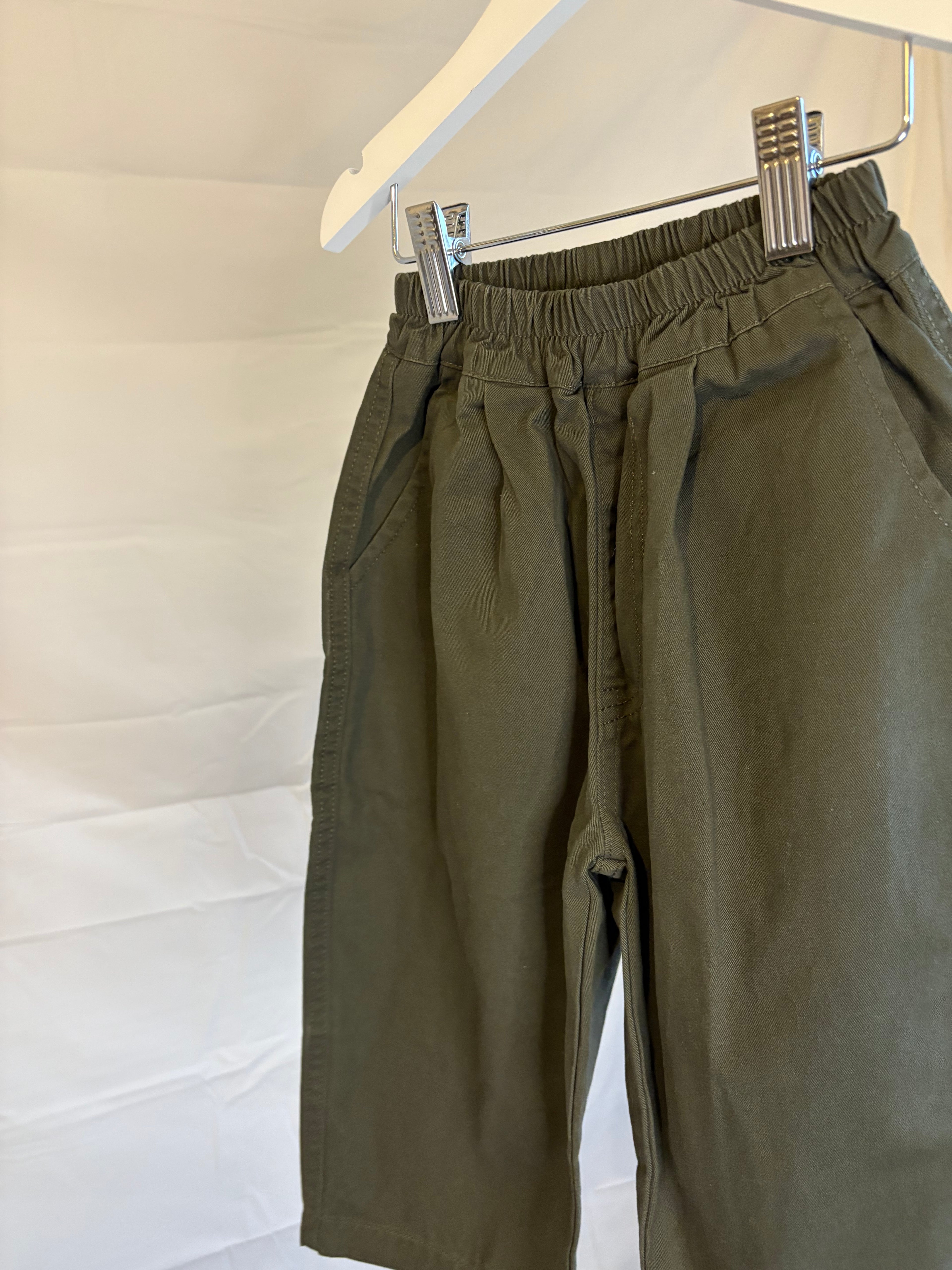 Charcoal Khaki wide leg trousers