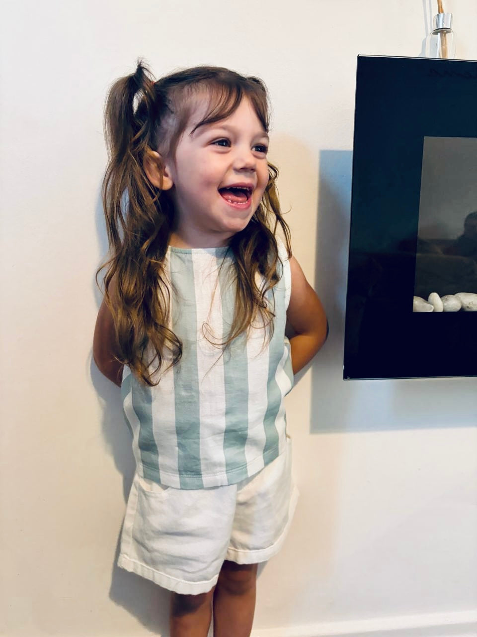 Sky Stripe Tie Top