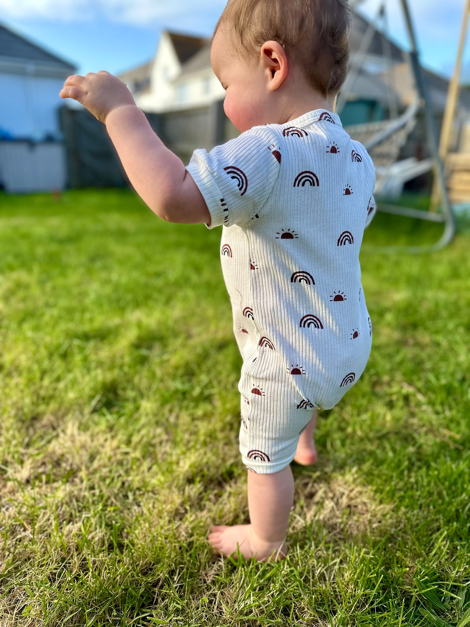 Rainbow Romper - Ivory White