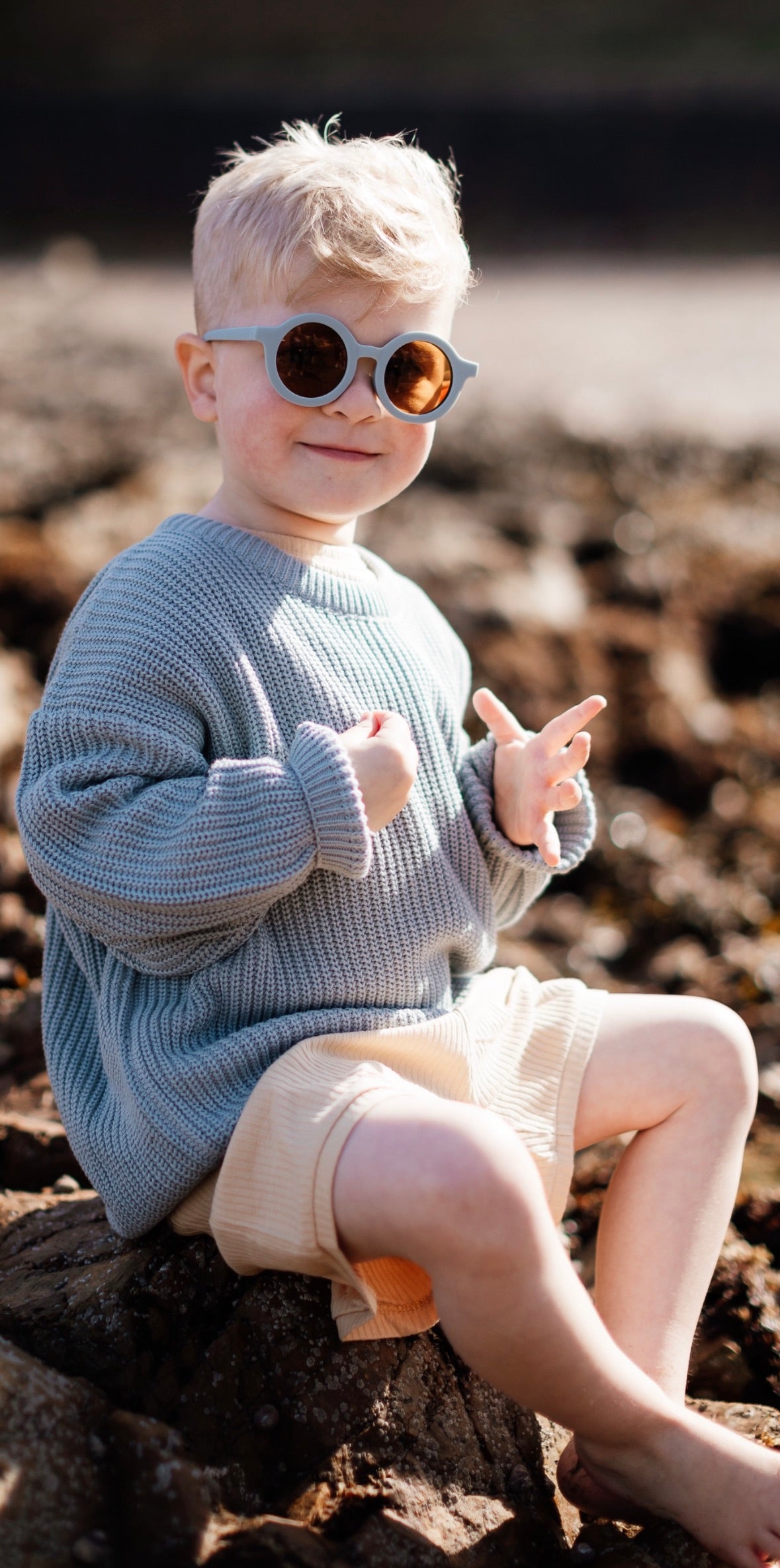 Baby blue matte sunglasses