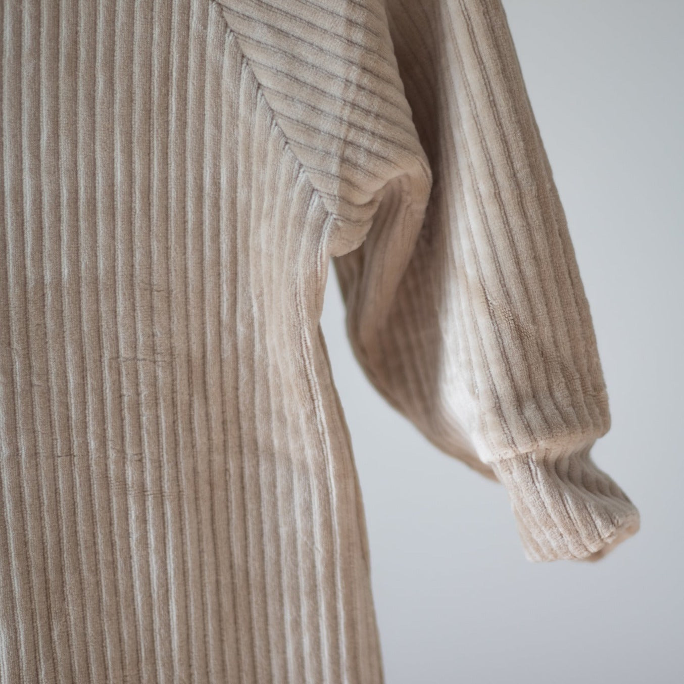 Ribbed Cord Overalls - Almond