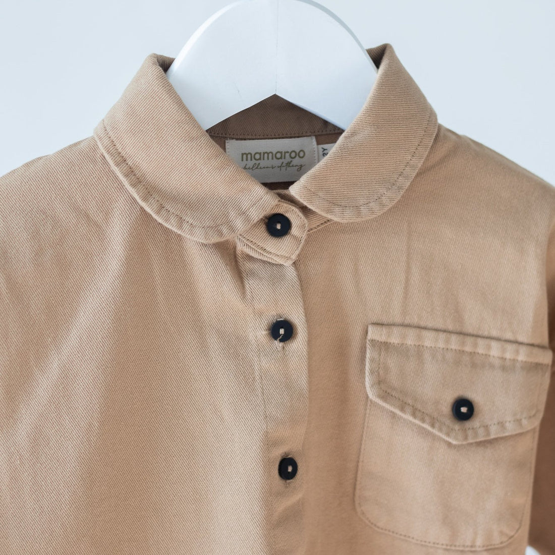 My denim shacket - mocha