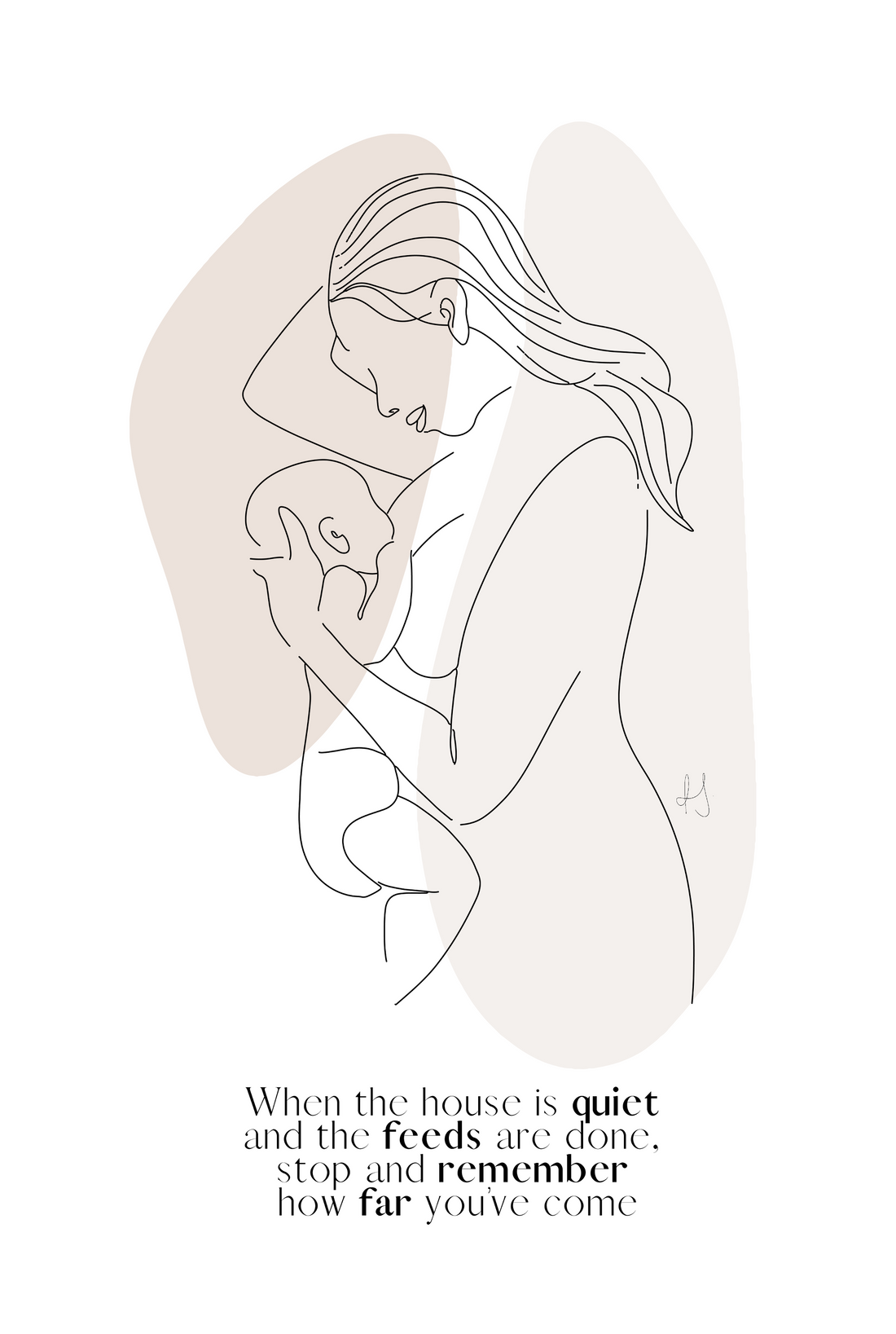 My breastfeeding journey - abstract print