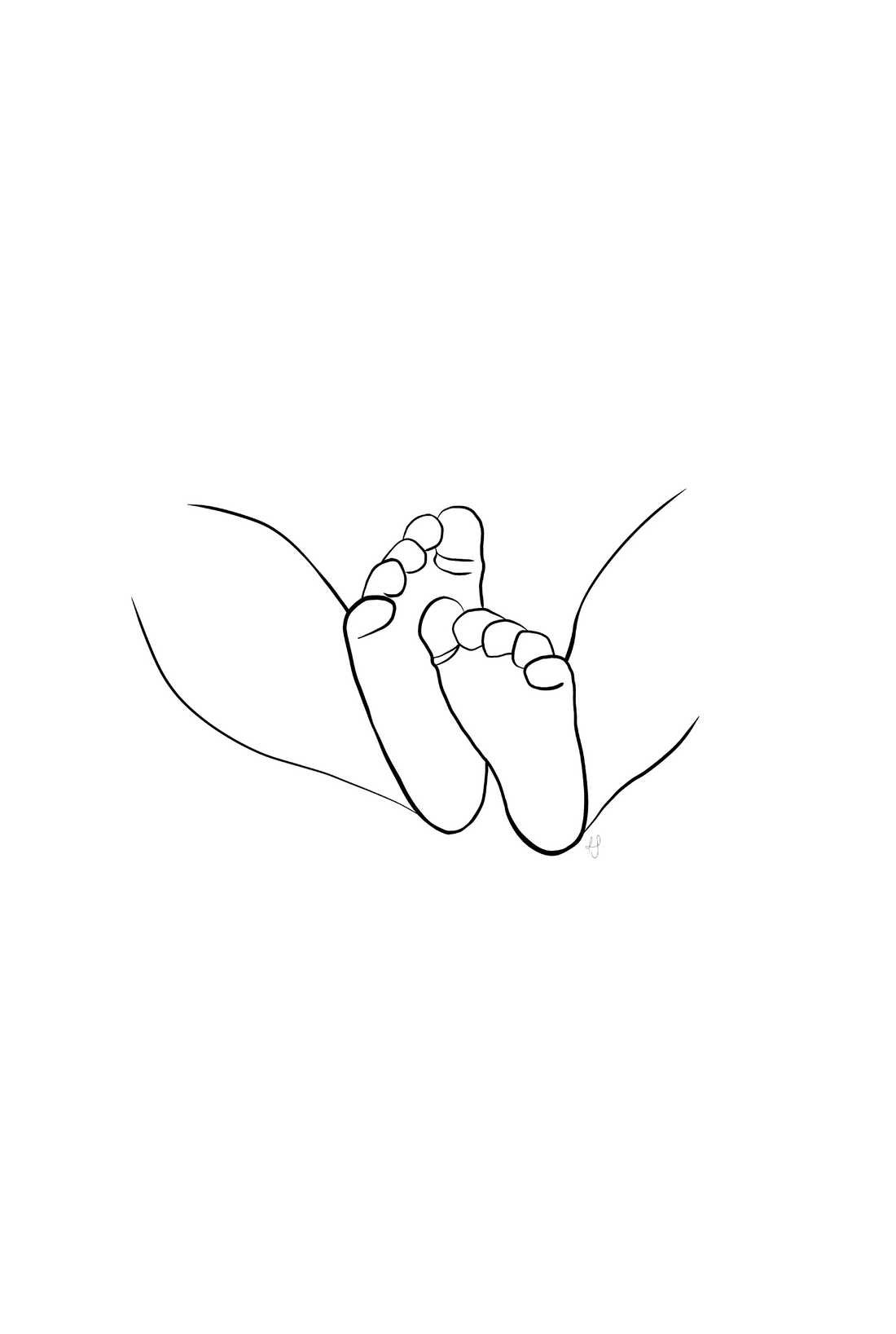 Teeny tiny toes - print